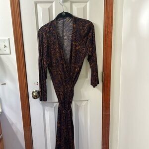 Betabrand Mermaid print wrap dress